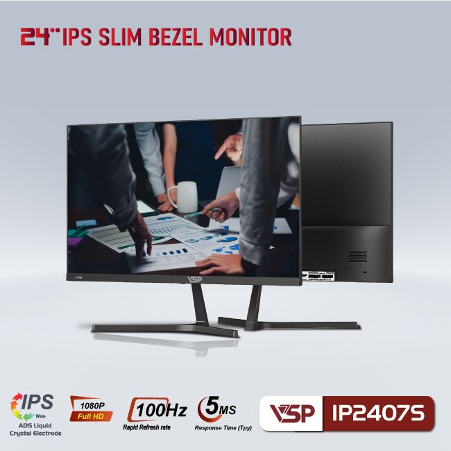 màn hình 24in ips 75hz Full viền IP2407S