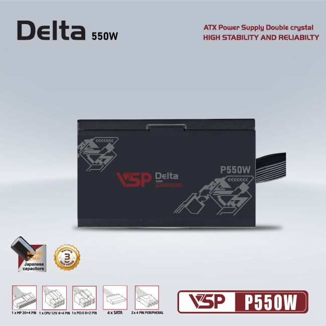 Bộ Nguồn VSP Delta P550W