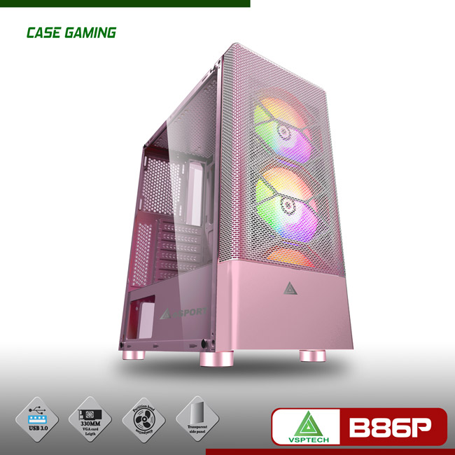 Case VSPTECH Gaming B86P Pink