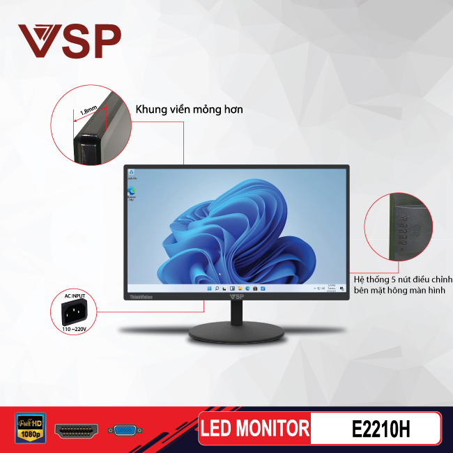 Màn hình VSP 22 inch LED Monitor E2210H