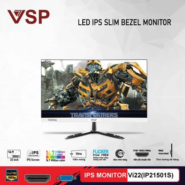LCD 22" VSP  Vi21.5(IP21501S) Trắng