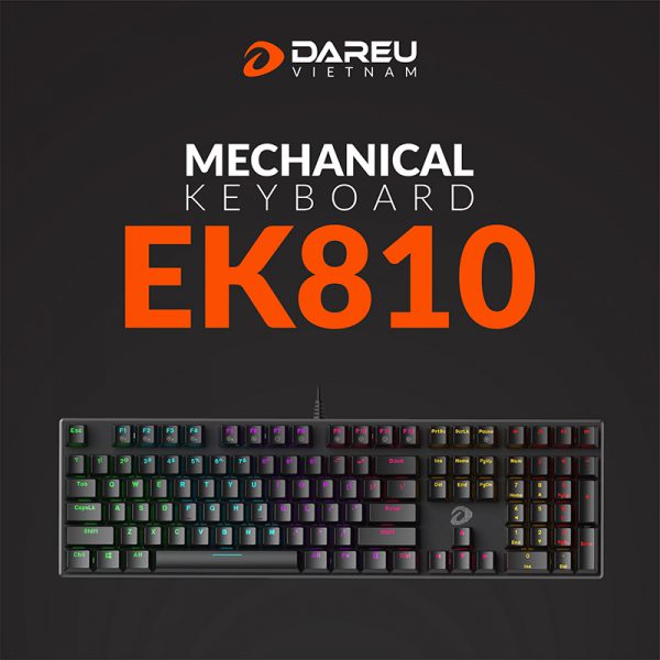 Bàn phím cơ Gaming DAREU EK810 – Black (Brown switch )