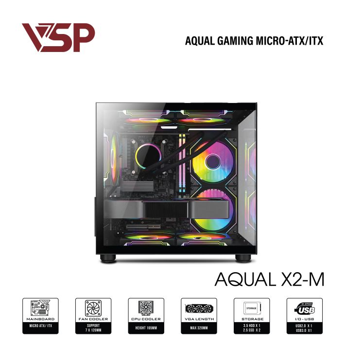 VỎ CASE MÁY TÍNH VSP Aqual X2-M