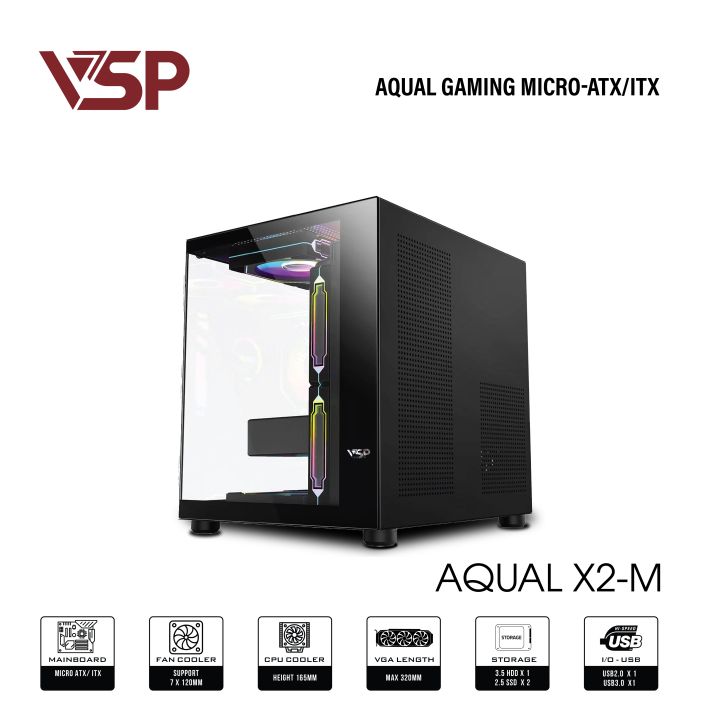 VỎ CASE MÁY TÍNH VSP Aqual X2-M