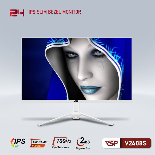 Màn hình VSP V2408S - 24 inch - 100Hz / IPS / 2ms - Trắng