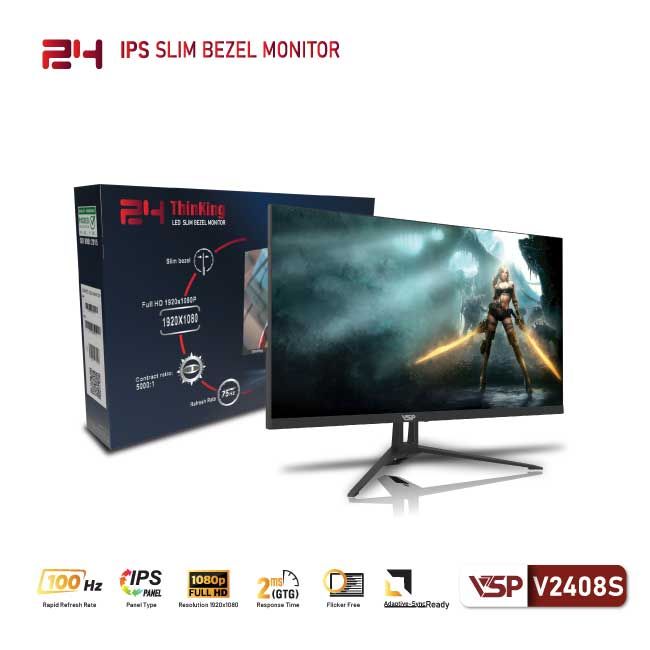 Màn hình VSP V2408S - 24 inch - FHD / 100Hz / 2ms / IPS