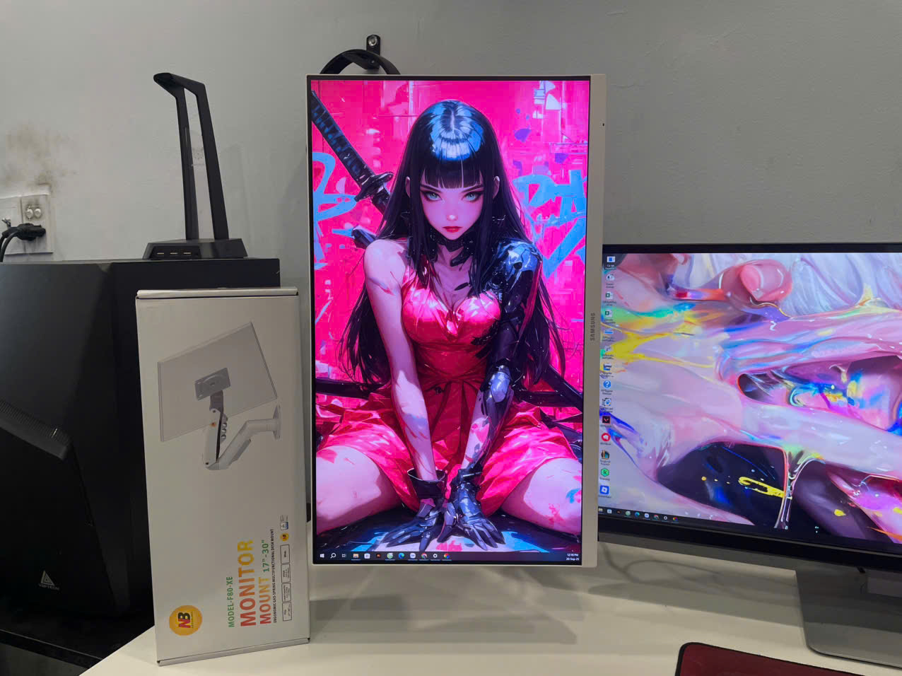 Màn hình 2K Samsung S24 H851QFN - 24 Inch - QHD / 60Hz / 5ms (+ Kèm Arm White NEW)