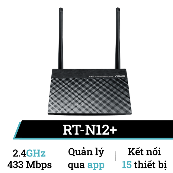 Router Wifi Chuẩn N 300Mbps Asus RT-N12+