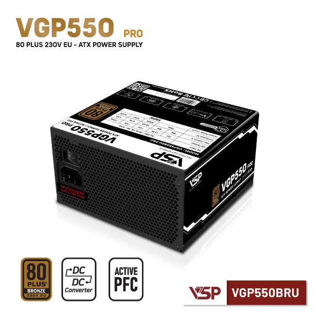 Bộ nguồn VSP VGP550BRU PRO - 80Plus Bronze 230V EU