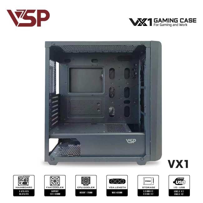 Vỏ Case Chuyên Workstation và Gaming VSP VX1