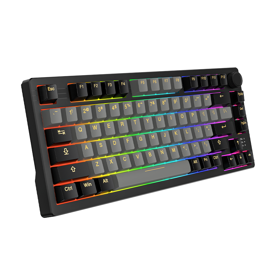 Bàn phím cơ không dây DAREU EK75 PRO – BLACK GOLDEN