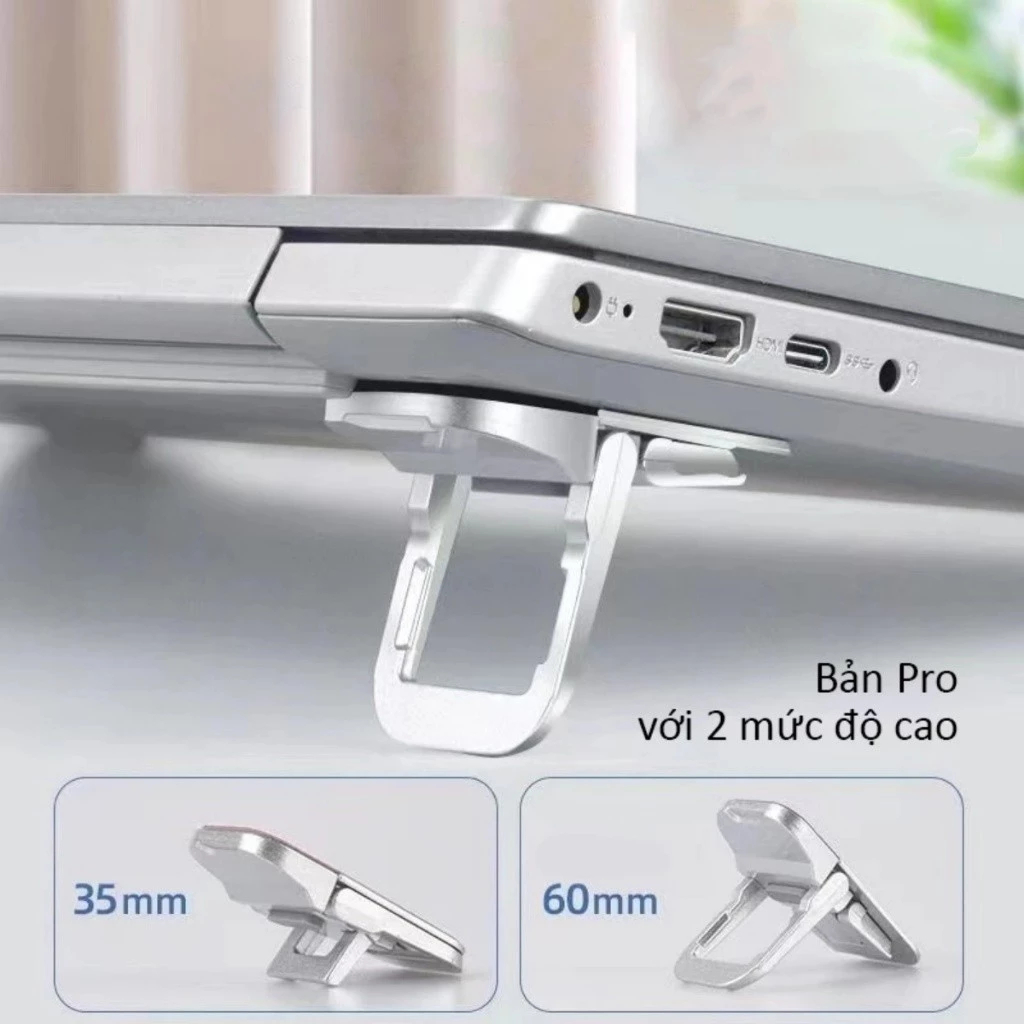 Giá đỡ Laptop dán đế 2 nấc - Đen