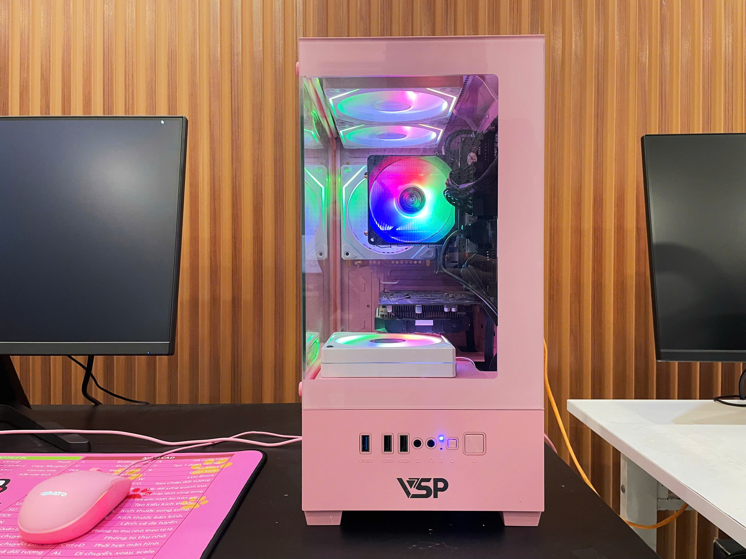 Bộ PC Gaming Hồng I5-9400F / GTX 1030 2G / 256Gb / 8Gb _ Màn 24" IPS 120Hz