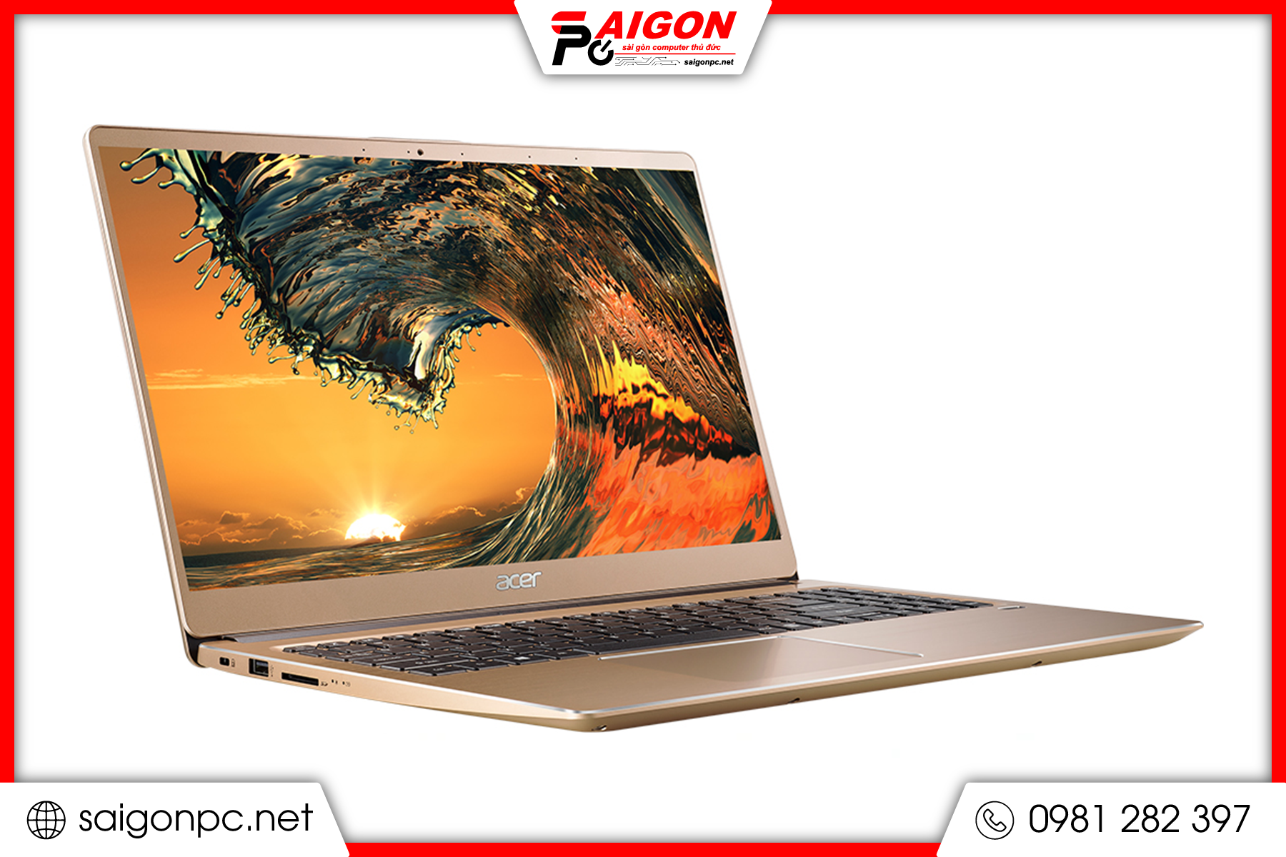 Laptop Acer Swift 3 - 15.6" FHD / i5-8250U / 8GB / 250GB / MX 150 2G - YELLOW