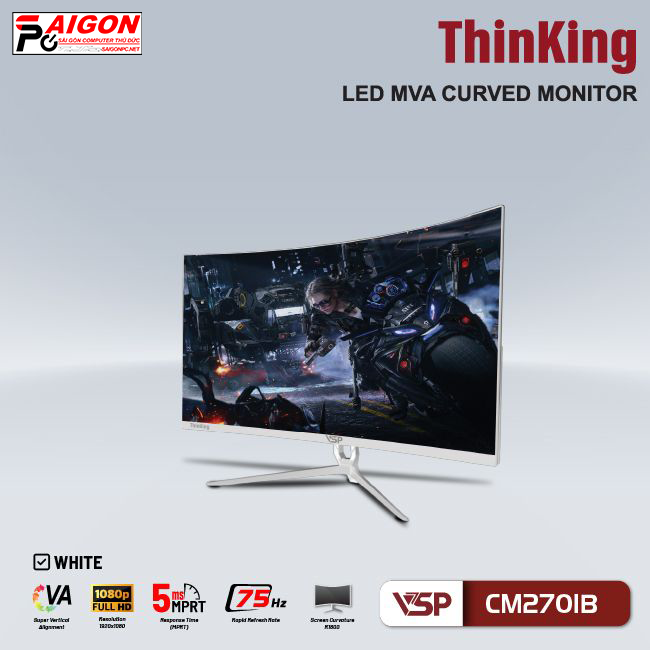 MÀN HÌNH CONG LCD THINKING VSP 27" INCH CM2701B - WHITE