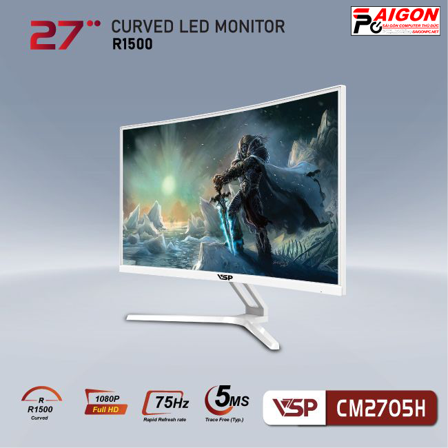 MÀN HÌNH CONG VSP THINKING 27INCH - CM2705H - WHITE