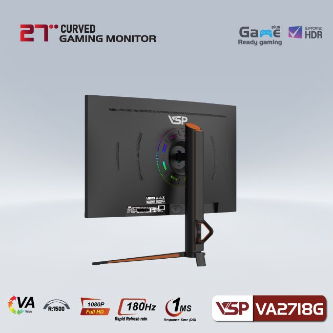 Màn hình 27INCH Cong VSP R1500- 180Hz - 1Ms - VA2718G