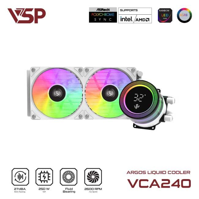 Tản nhiệt nước VSP Infinity Liquid Cooler VCA-240 - Trắng