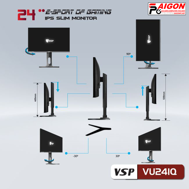 MÀN HÌNH PHẲNG VSP 24INCH 2K ESPORT GAMING VU241Q - QHD /USB-C TYPE-C