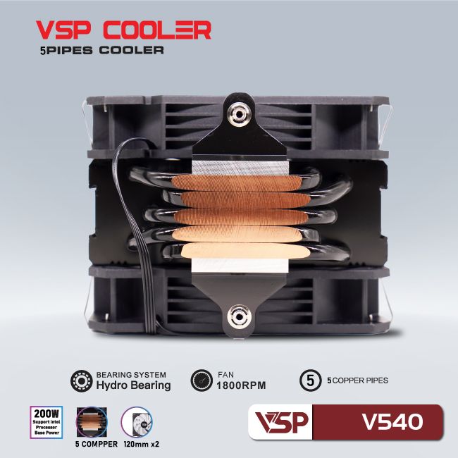 Tản Nhiệt CPU VSP Cooler V540