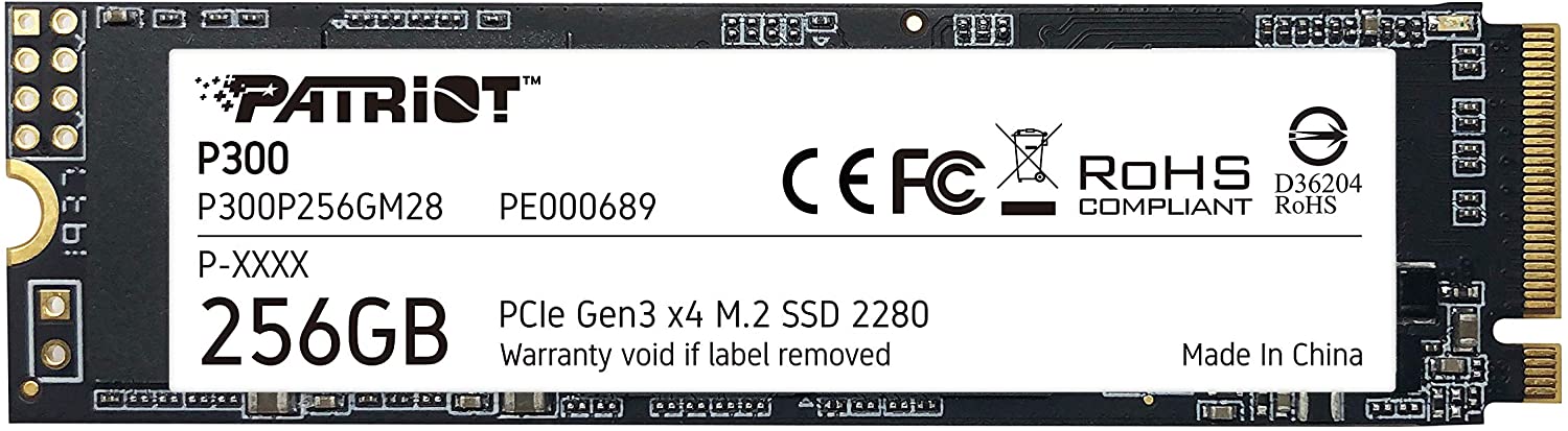 Ổ cứng SSD 256G Patriot P300 M.2 NVMe PCIe Gen3x4 (P300P256GM28)