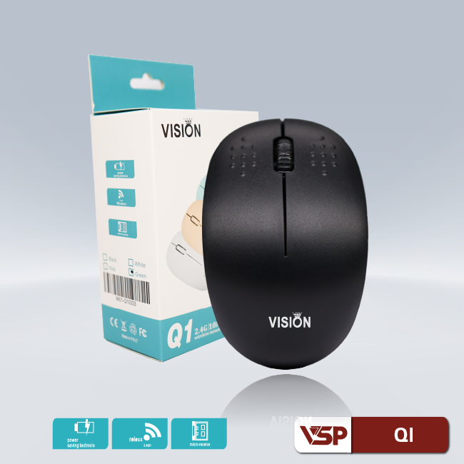 Mouse Không Dây Bosston Q30 Không Dây Màu Đen