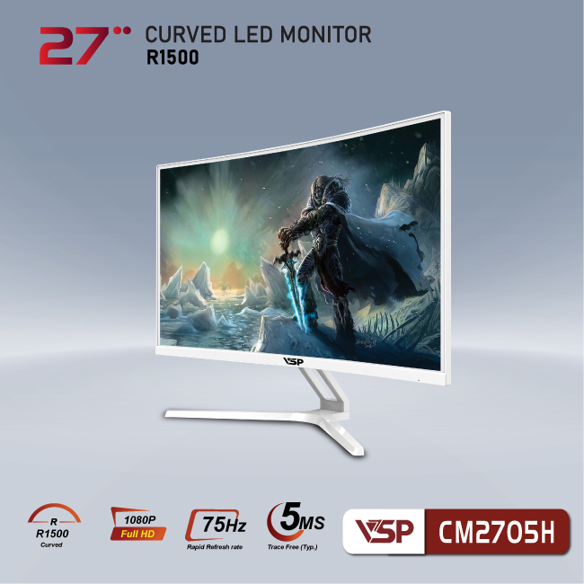 Màn hình cong VSP Thinking monitor 27inch -CM2705H - White