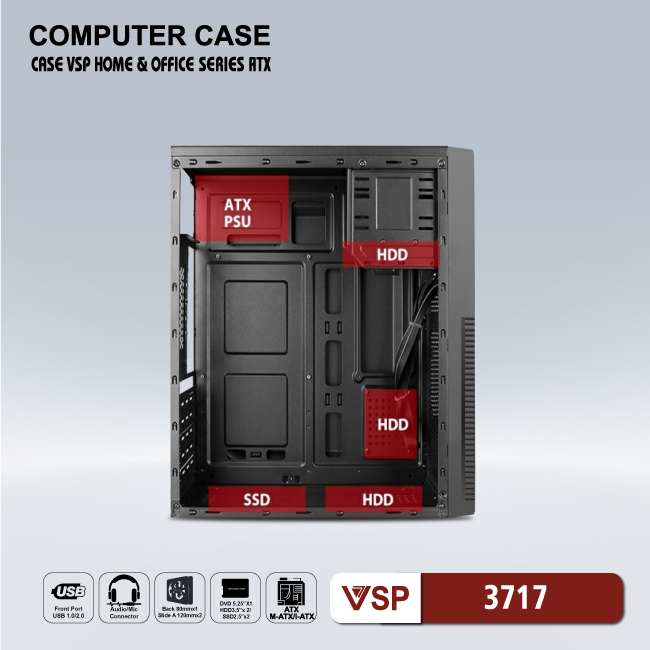 COMPUTER CASE VSP 3717