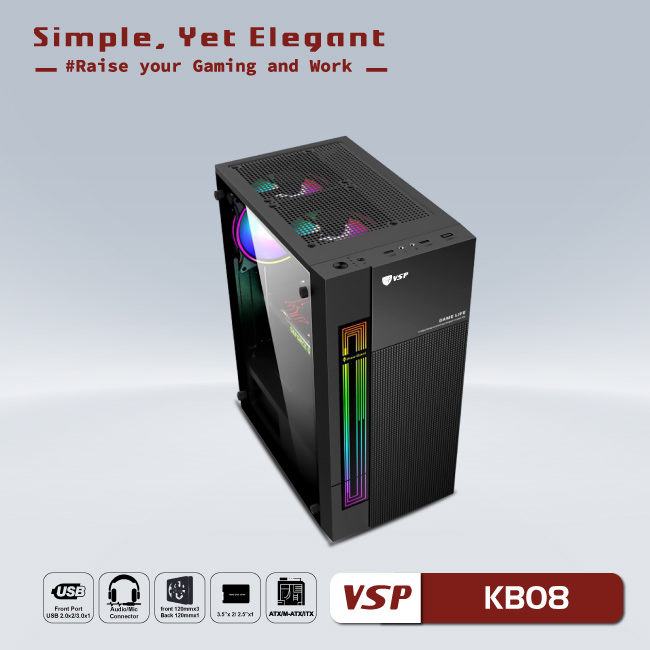Case VSP - Esport gaming KB08- black