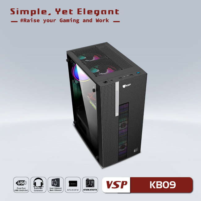 Case VSP - Esport gaming KB09 - Black