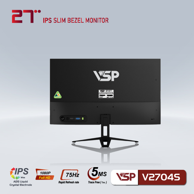 Màn hình phẳng LED tràn viền Slim Bezel VSP V2704S