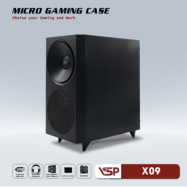 CASE VSP MICRO GAMING X09 - BLACK