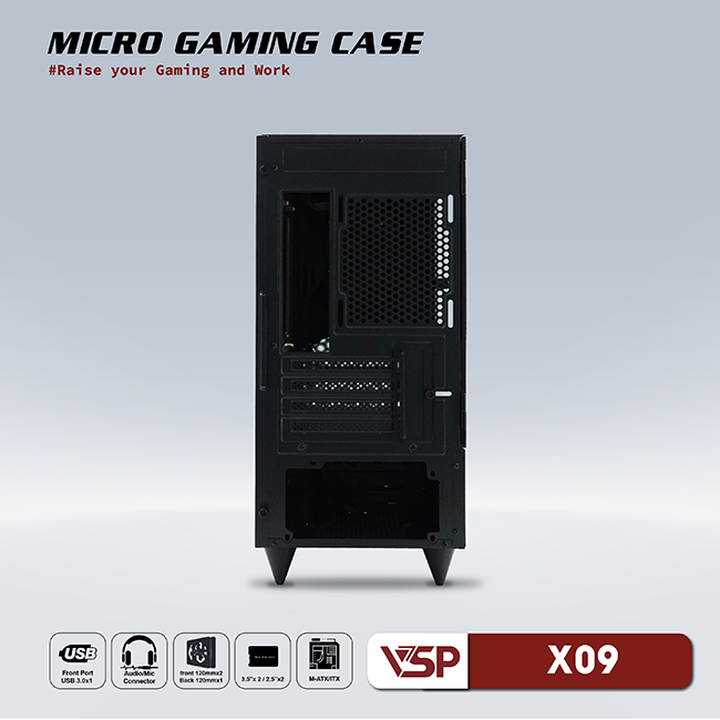CASE VSP MICRO GAMING X09 - BLACK