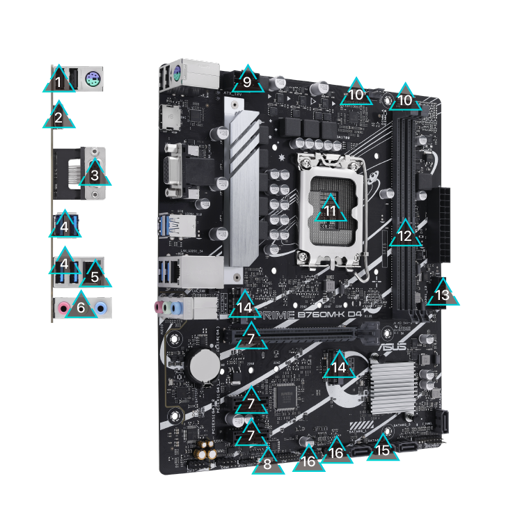 Mainboard Asus Prime B760M-K D4