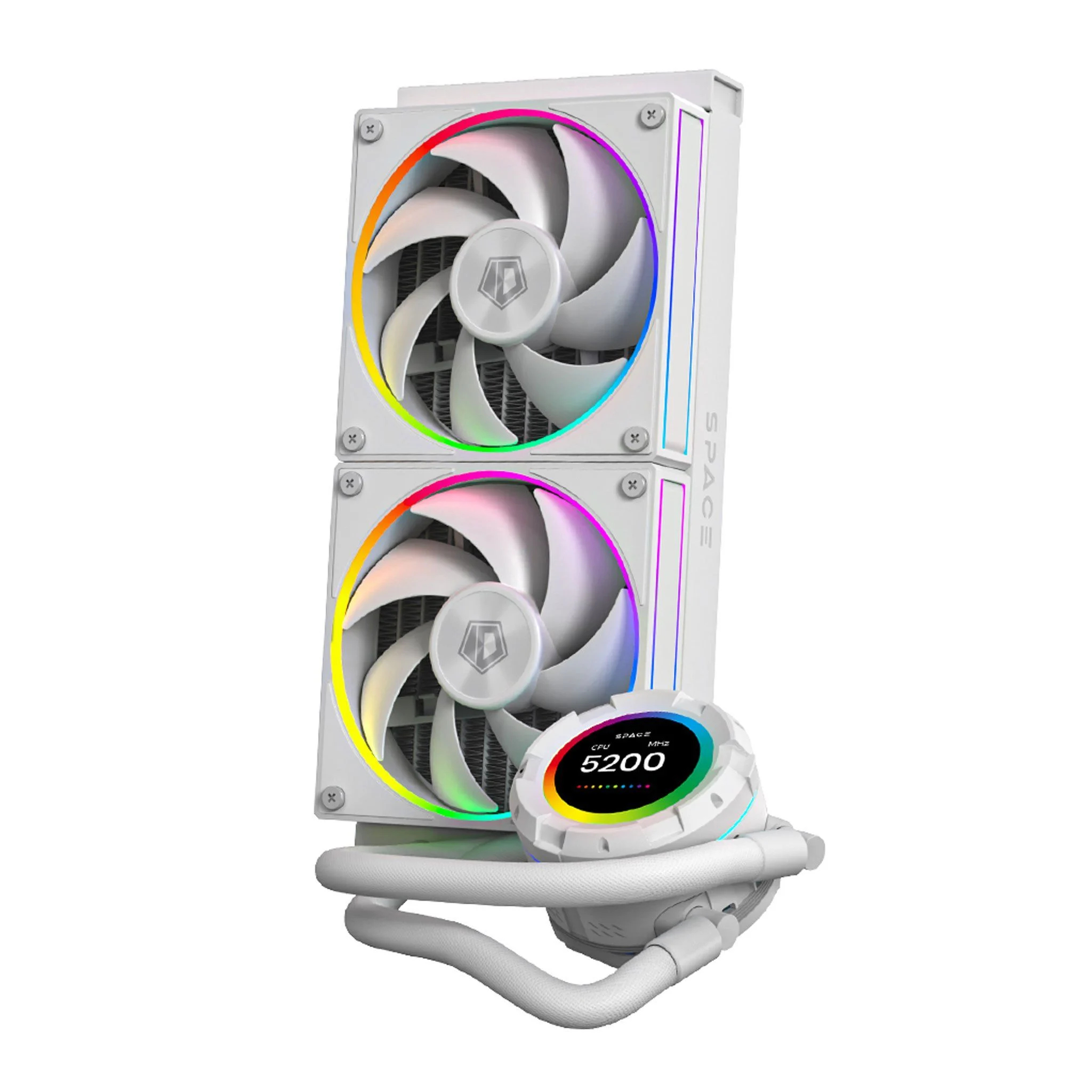 Tản nhiệt nước ID-Cooling Space SL240 LCD ARGB - trắng