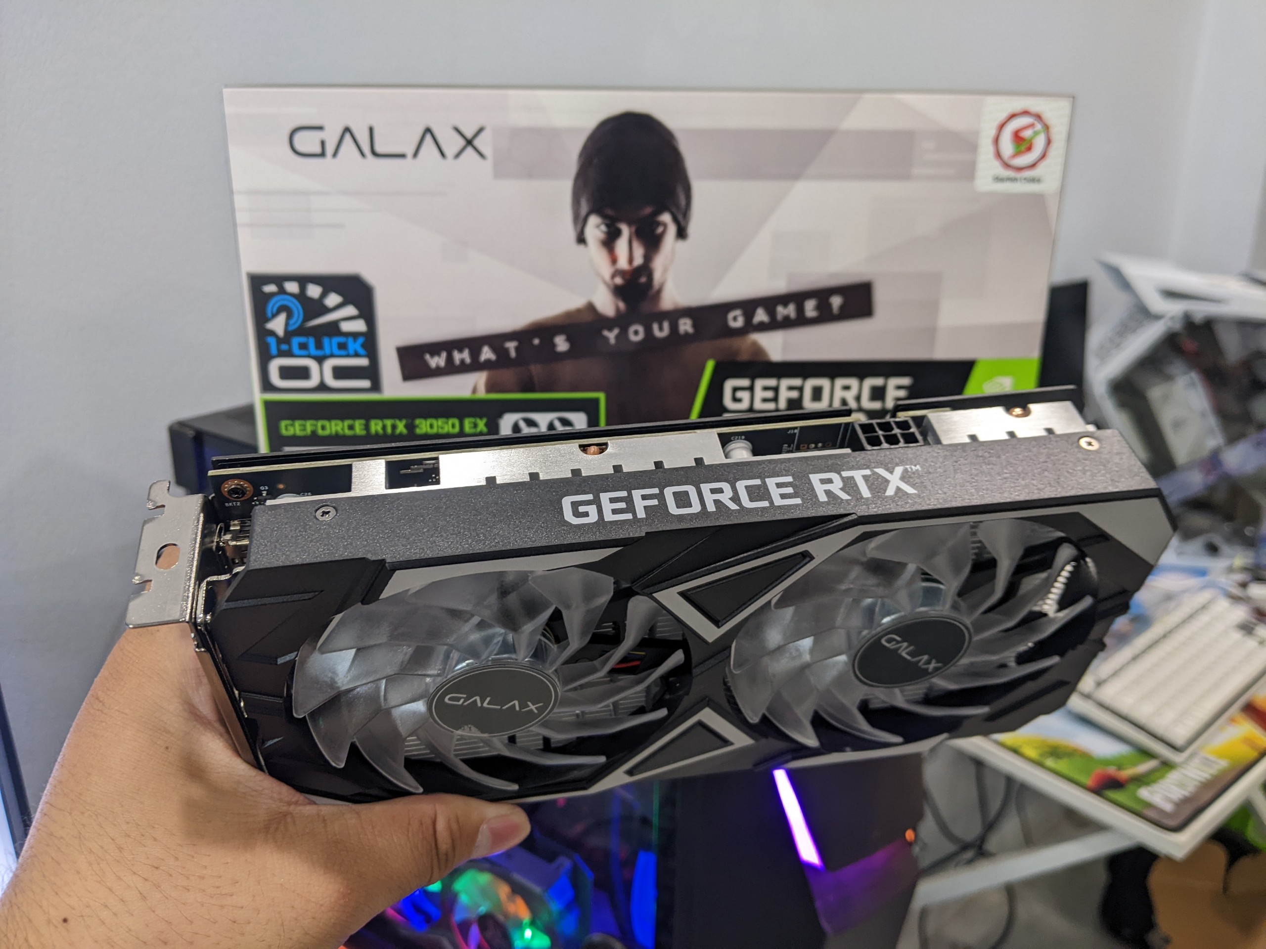 Card màn hình VGA GALAX RTX 3050 8GB GDDR6 EX (1-Click OC)